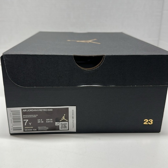 Air Jordan 1 Mid Sneakers Shoes Leather Retro White Red Black Size 7 Youth - Picture 11 of 12